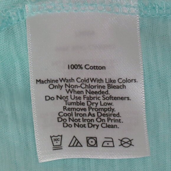 Eddie Baurer Mint Green Short Sleeve Pullover Partial Snap Blouse Size XL (C929) - Picture 7 of 7